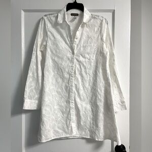 TommyBahama Swim cover up - white cotton button down - size medium